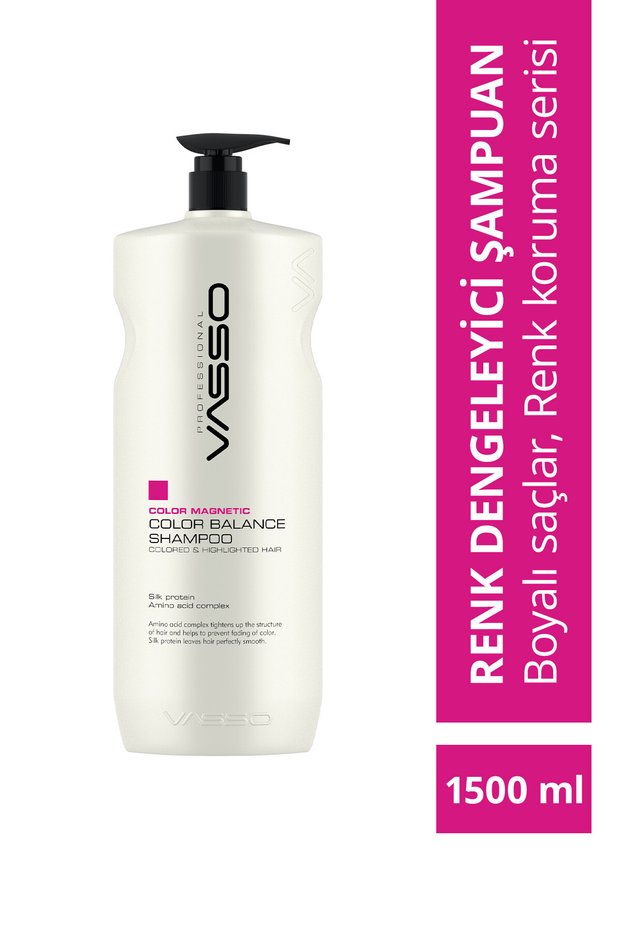Shine and Vitality Shampoo with Silk Protein for Dyed Hair - Color Magnetic 1500ml