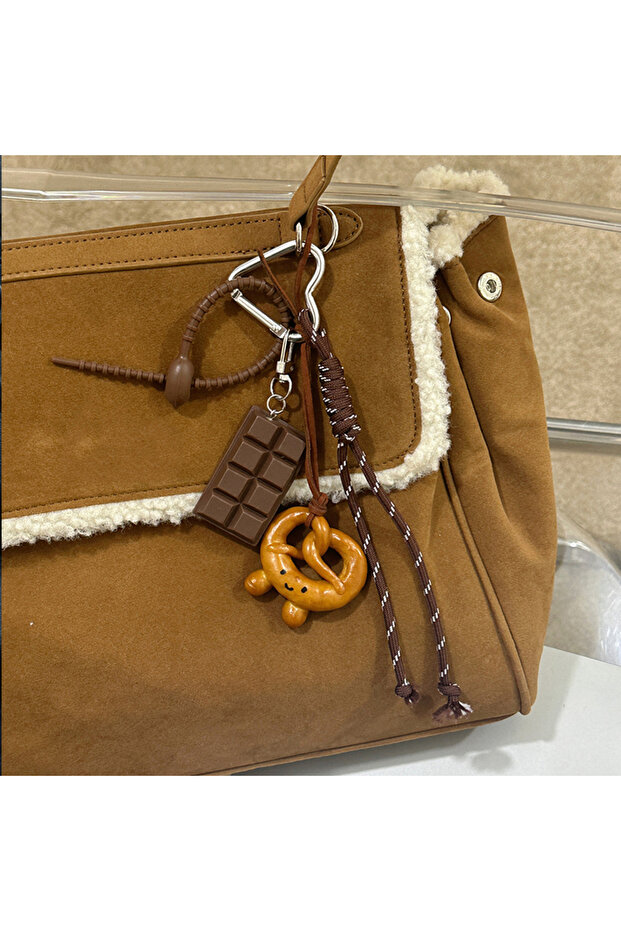 Prestrel Y2K Original Designed Baseball Keychain Nylon Woven Rope Pendant DIY Trendy Heart Mixed Bag