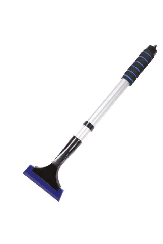 Blue Extendable Aluminum Snow Brush Ice Scraper for Car Windshield Extra-long Design