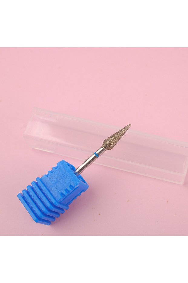 M 1Pcs Diamond Cuticle Clean Burr Nail Drill Bit For Manicure Round Cone Nail Drill Bits Russian Man