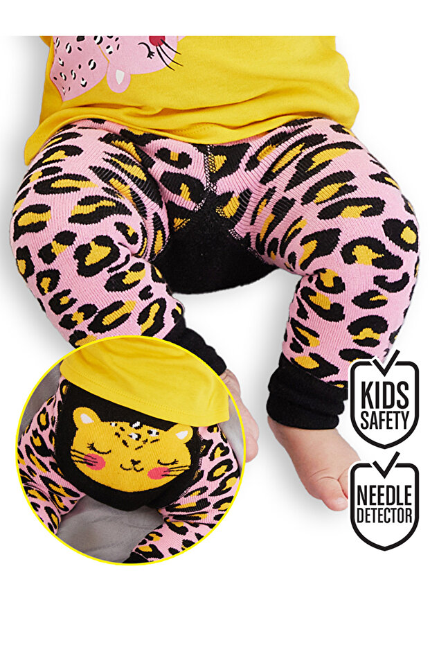 Leopard Baby Girl Pink Leggings-Pants