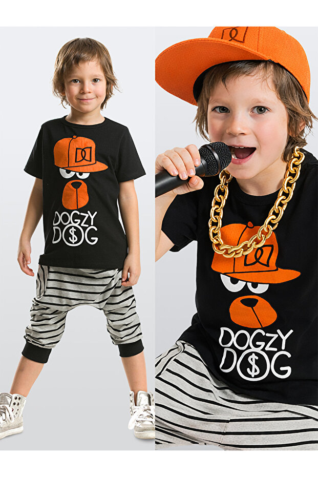 Black Gray Boy DD Hiphop Baggy Suit MS-18Y2-012