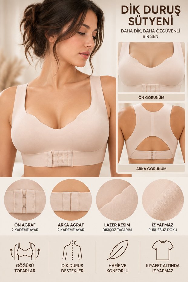 Upright Posture Shaper Comfort Bra with Shoulder and Back Support
