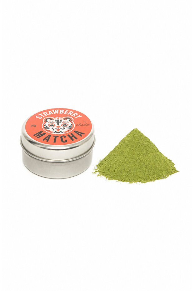 Matcha Tea Strawberry Natural Strawberry Flavored Japanese Powdered Green Tea 25 Gr