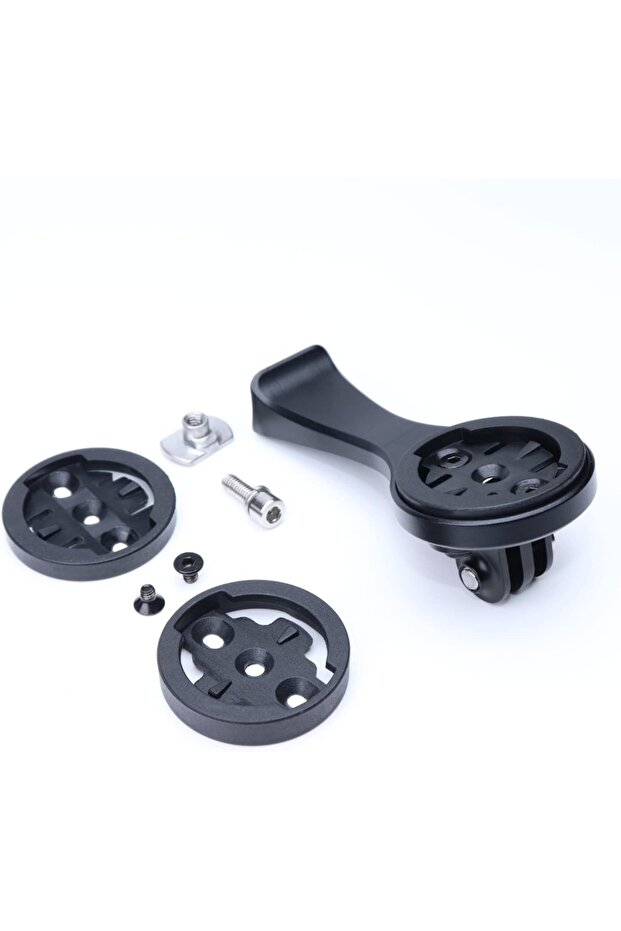 Black Adapter Bike Computer Mount Bracket Set Compatible with Garmin/G/G+/Wahoo/Bryton Stem Bike GPS