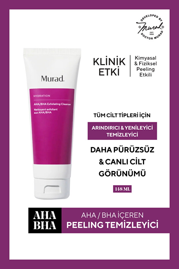 Facial Cleansing Gel - Hydration Aha/Bha Exfoliating Cleanser Purifying with Peeling Effect 148 ml