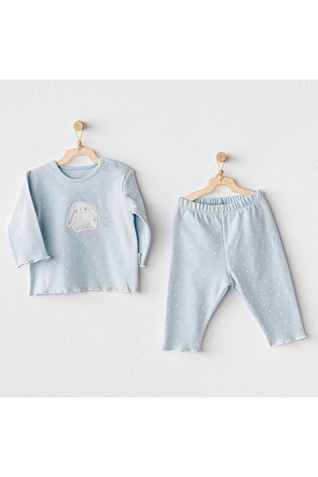 Baby girl 2-piece outfit set - cuddly bunny bear