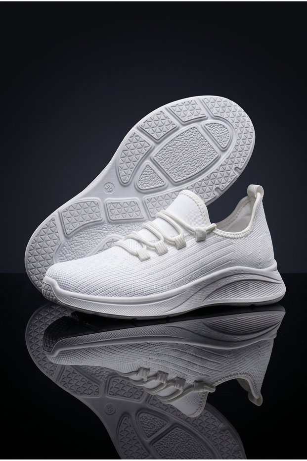 Daily Comfortable Non-Slip Lightweight Unisex Men's Women's Casual Sneaker Shoes White