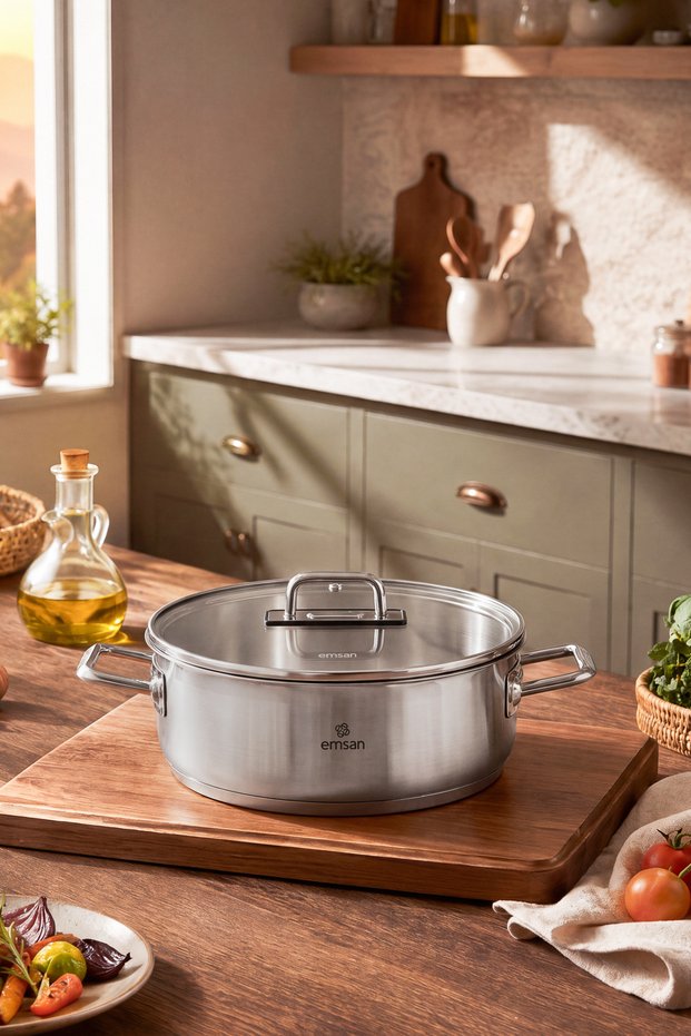 Grace Induction Base Steel Pot 24 cm 3 Lt