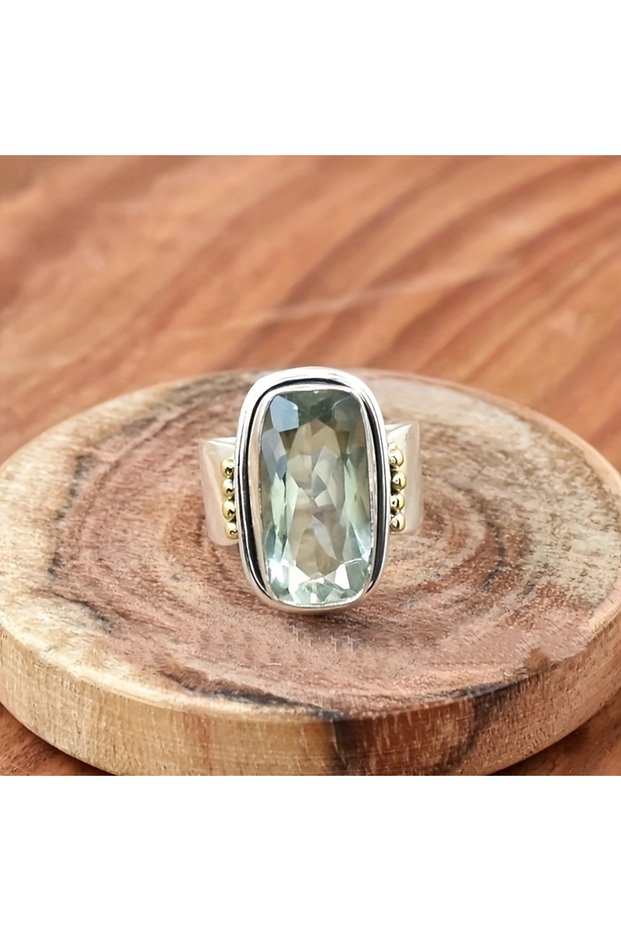 6 ZF1285-1 Vintage Ethnic Style Geometric Square Inlaid Zirconia Ring Ladies Niche Holiday Party Acc