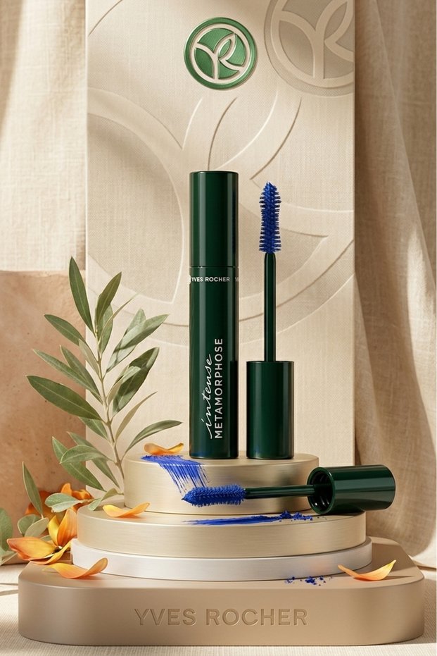 Intense Volumizing Lengthening Curling Mascara 24 Hour Lasting Nourishing Eyelash Care 7.8 ml Dark Blue