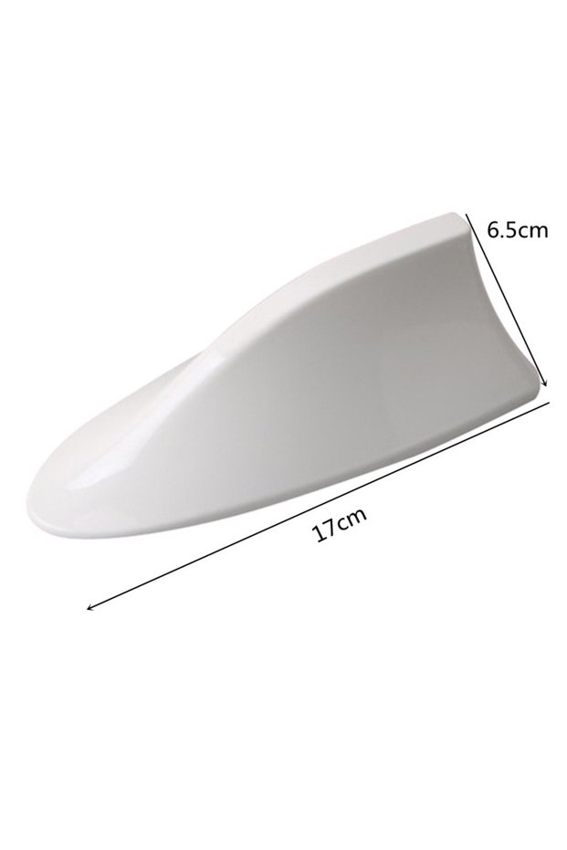 white New Universal Carbon Fiber Look Car Roof Top Mount Shark Fin Aerial Antenna Toppers Auto Radio