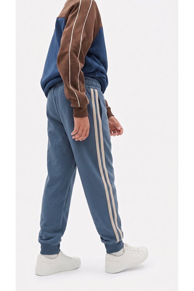 Indigo Blue Tracksuit 2-10 Years - Stripe Detailed