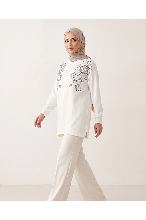 Stone Embroidered Soft Textured Flexible Premium Tunic