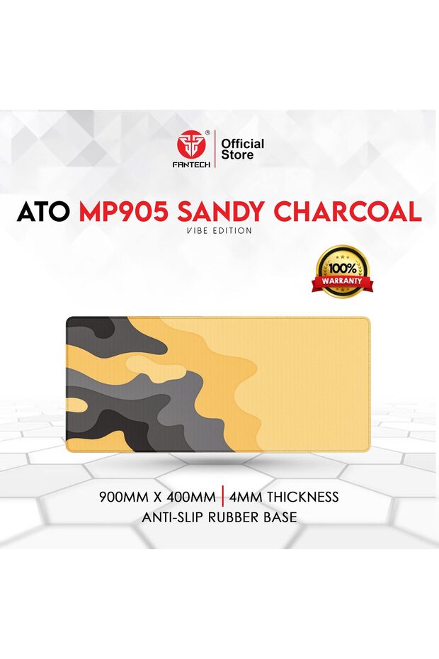 MP905 ATO Gaming Mouse Pad, 900 × 400 × 4mm, Sandy Charcoal Edition, Anti-Slip Base, Spill Resistant