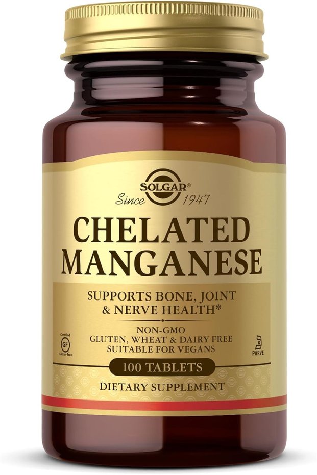 Chelated Manganese, 100 Tablets
