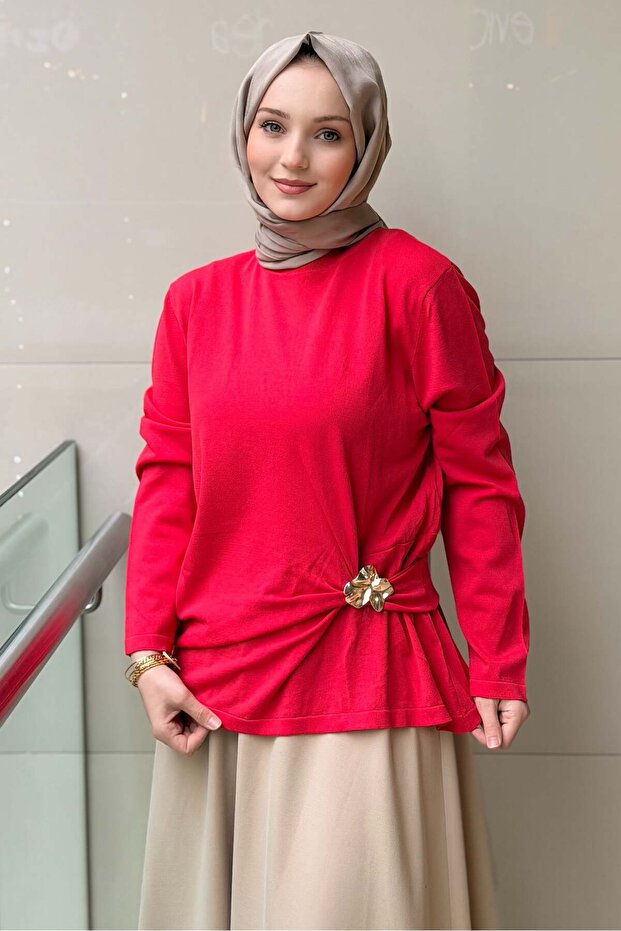 Beli Buckle Belted Gathered Tunic