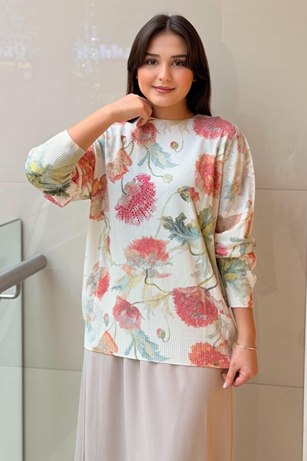 Peony Floral Mercerized Tunic