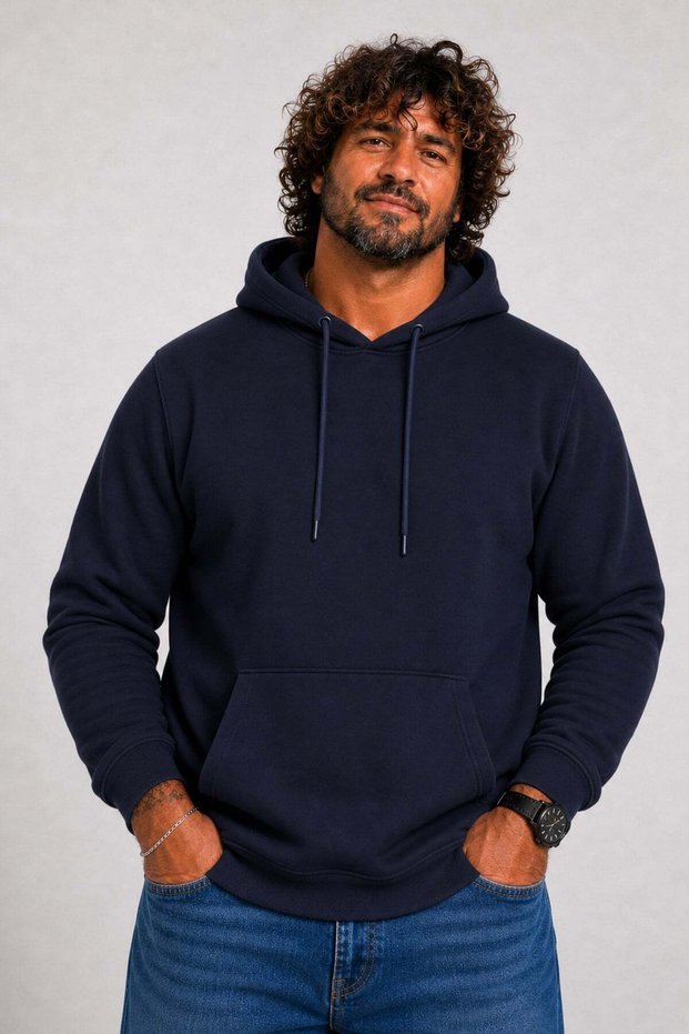 Large Size Men's Basic Sweat Hoodie 11700-73
