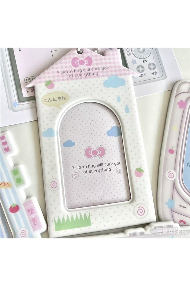 02 1PC Cartoon Kpop Photocard Holder Camera Mobile Phone Shaped Idol Photocard Binder 3Inch Photo St