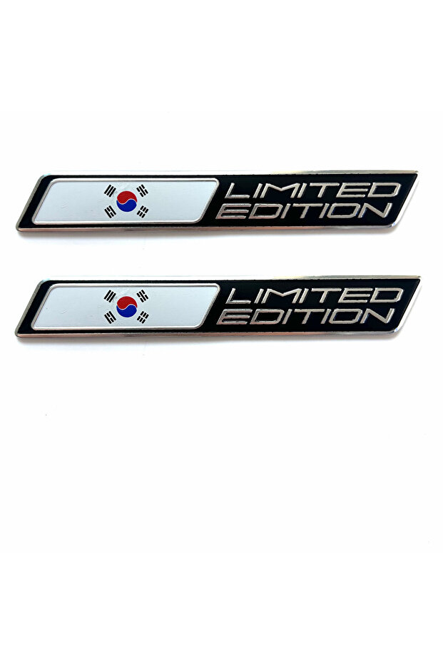 C 2pc Limited Edition South Korea National flag Aluminium Adhesive Emblem Rear Trunk Badge Fender St