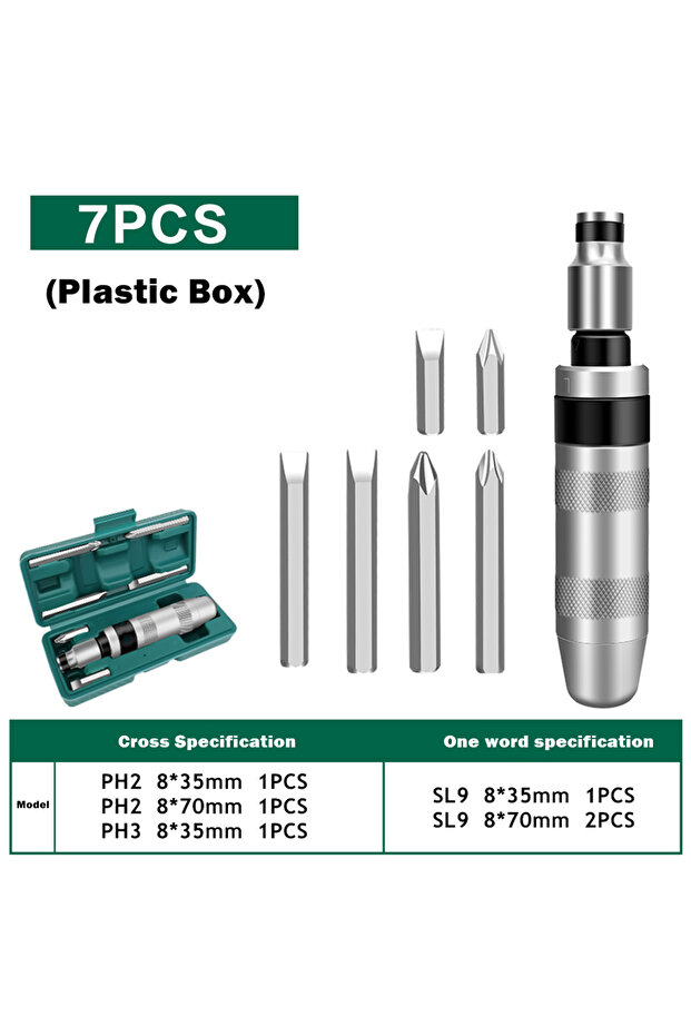 7pcs Professional Manual Screwdriver Household Cordless Screwdriver 7/13PCS DIY Impact Screwdriver K