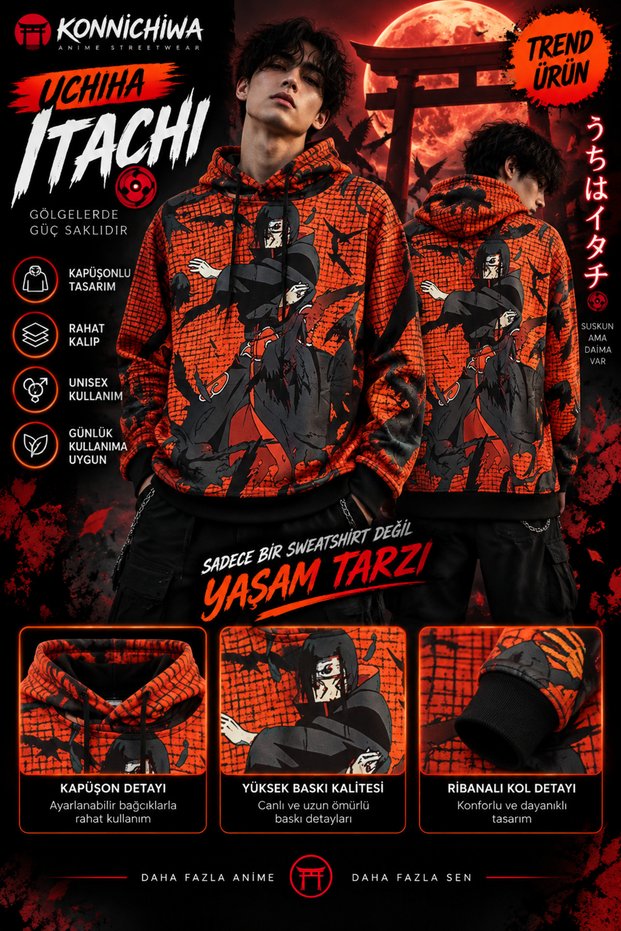 Naruto Uzumaki Hooded SWEATSHIRT Laser Print Naruto Hatake Kakashi Uchiha Itachi Namikaze Minato