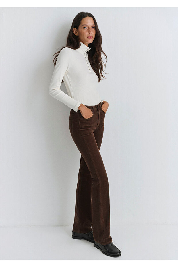 Maria Velvet Brown Velvet Trousers 101225-91316