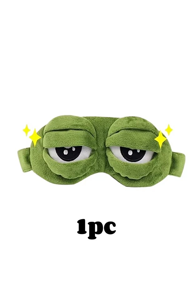 AS 1PCS 3D Frog Sleep Mask Natural Sleeping Eyeshade Women Men Creative Cartoon Soft Portable Blindf
