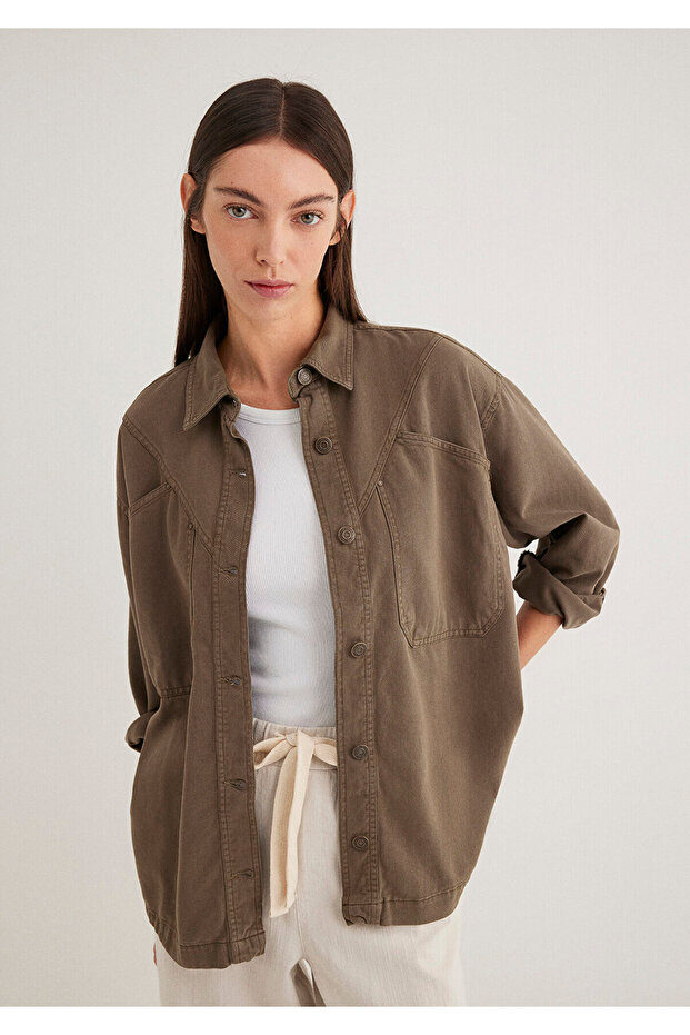 Brown Shirt Oversize / Wide Cut 1211019 -87538