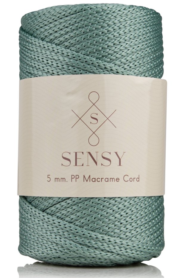 5 Mm - 400 gr Polyester Macrame Thread Sage 95 M Polyester Macrame Thread Suppla Rope And Bag Thread