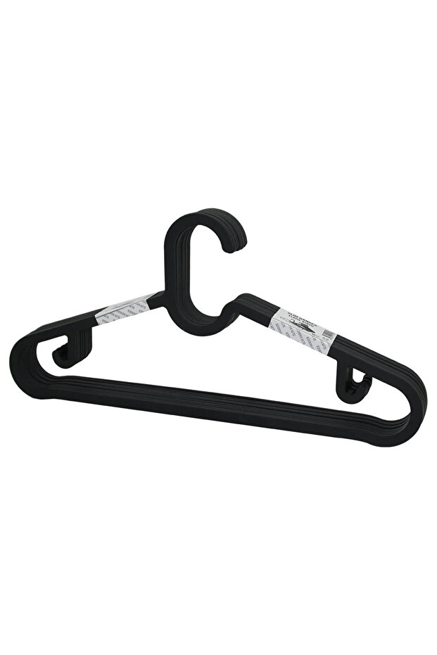 10Pcs Plastic - Anthracite Gray Clothes Hangers
