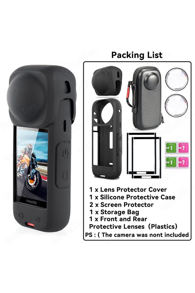 for Insta360 X5 Set 8 For Insta360 X5 X4 Soft Silicone Lens Protective Cover Panorama Camera Lens Ca