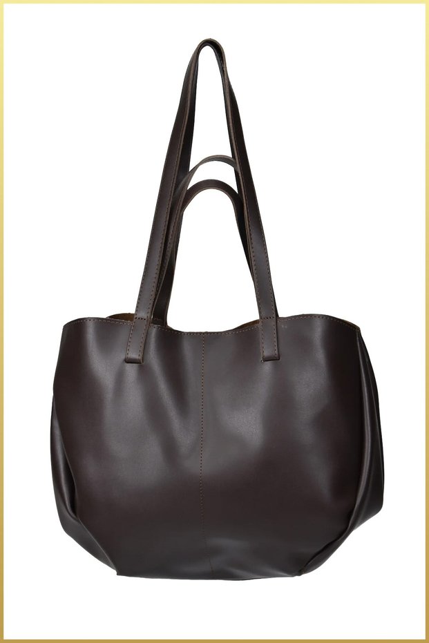 Polen Large Hand and Shoulder Bag - Bitter Brown
