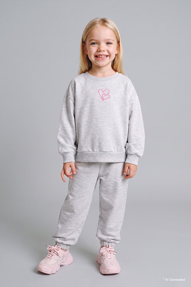 100% Cotton Printed Sweatshirt Top Elasticized Bottoms 2-Piece Set Baby Girl I4475A526Au