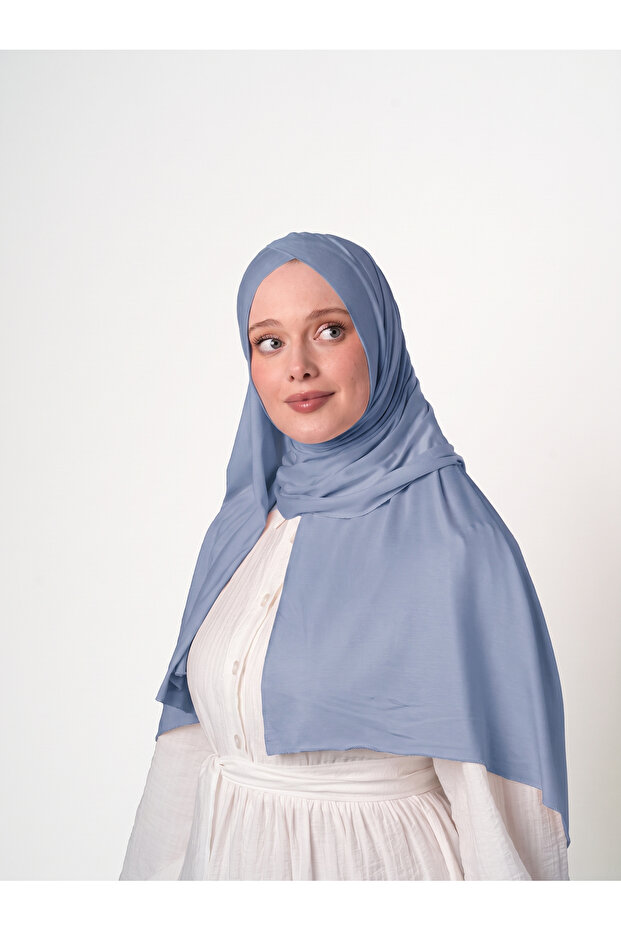 Cross Model Lycra Hijab Shawl - Baby Blue - (St280), (Id 2928030)