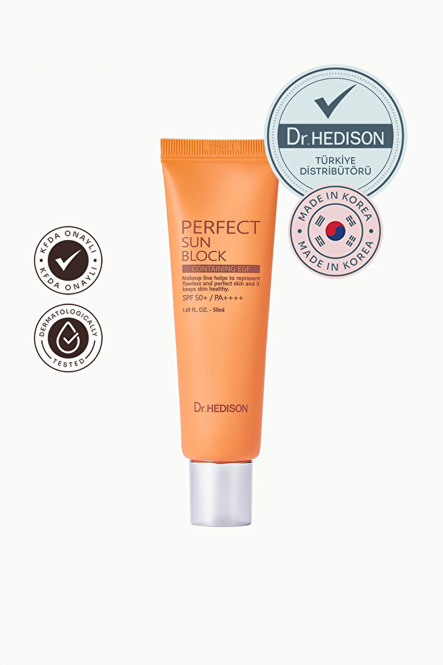 Anti-Aging and Anti-Blemish Sunscreen Spf50+ Pa+++ 50 ml – Perfect Sun Block, Moisturizing Sunscreen with Egf, Niacinamide, and Hyaluronic Acid