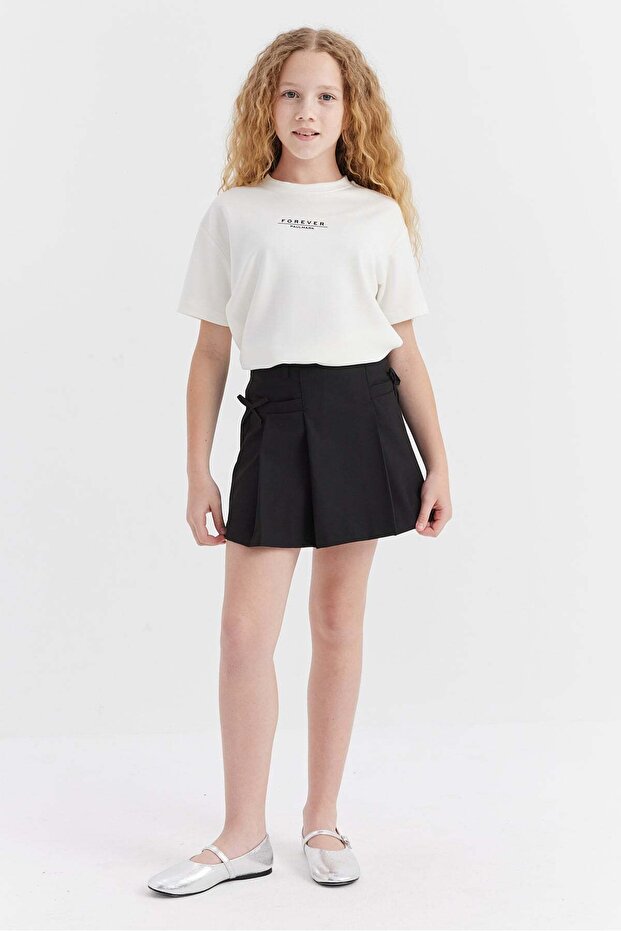 Girl's Ribbon Detailed Skirt
