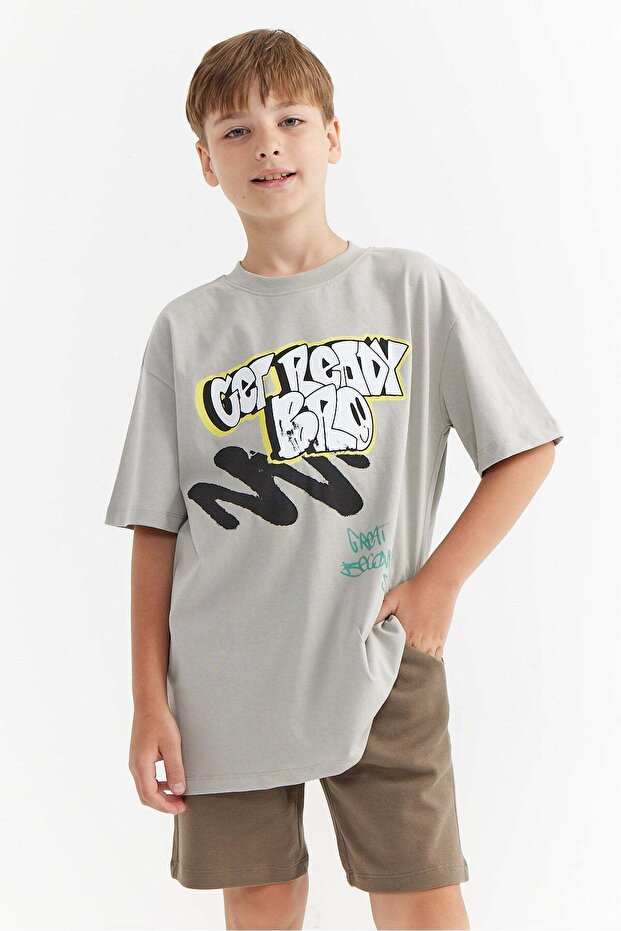 Boy's T-Shirt with Print Detail