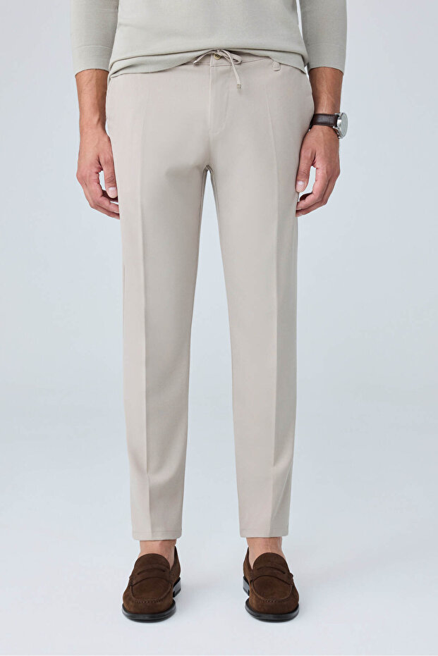 Men's Cpmfot Fit Beige Jogger Pants | Stretchy Fabric Daily Comfortable Fit – 169Dngr