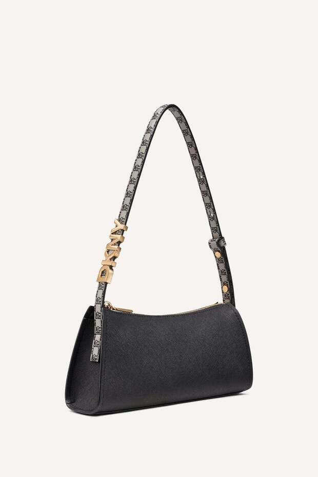 AVRIL TOP ZIP SHOULDER BAG-BGD - BLK/GOLD-N/S