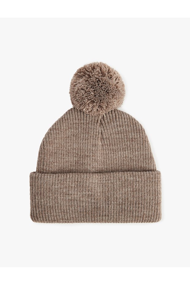 Pompom Detailed Knitted Knitwear Beanie