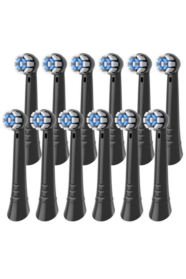 Black-12pcs 4-16Pack Toothbrush Replacement Heads Compatible with Oral B iO 10 9 8 7 6 5 4 3 Series