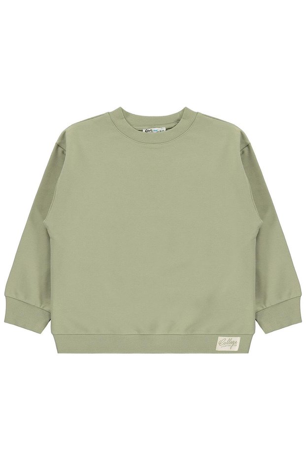 Basic Sweatshirt for Ages 6-9 - Khaki