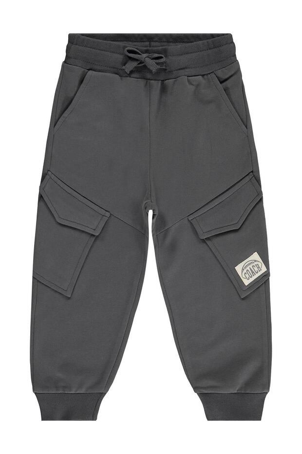 Basic Cargo Pocket Sweatpants for 2-5 Years Old - Gray