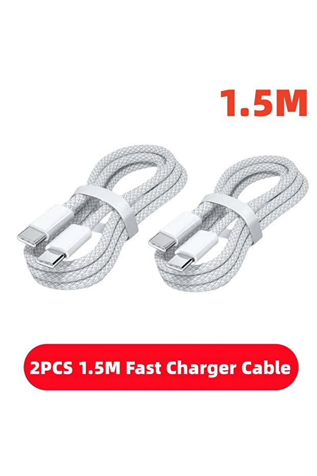 1m 2 PCS-1.5M 1-10PCS USB C Cable to USB C 100W Fast Charging Charger Cable Supports Fast Charging F
