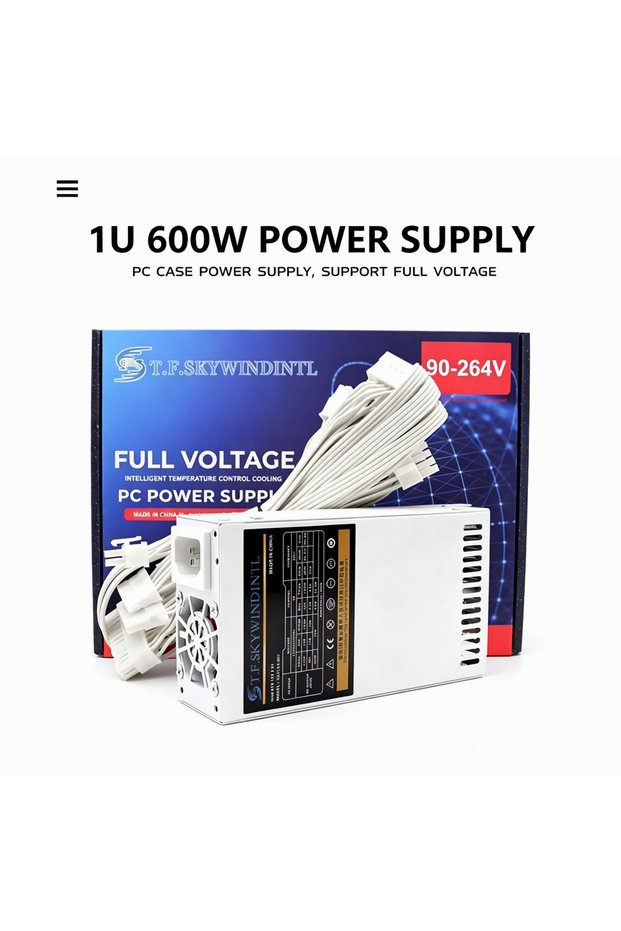600W Power Supply FLEX Mini 1U PSU With 24-Pin Connector High-Efficiency High-Quality Power Supply F