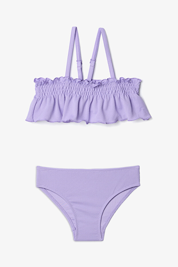 Girl's Lilly Ruffled Bandeau Bikini Set