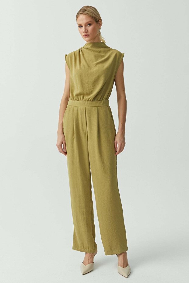 Women's Stand Collar Jumpsuit