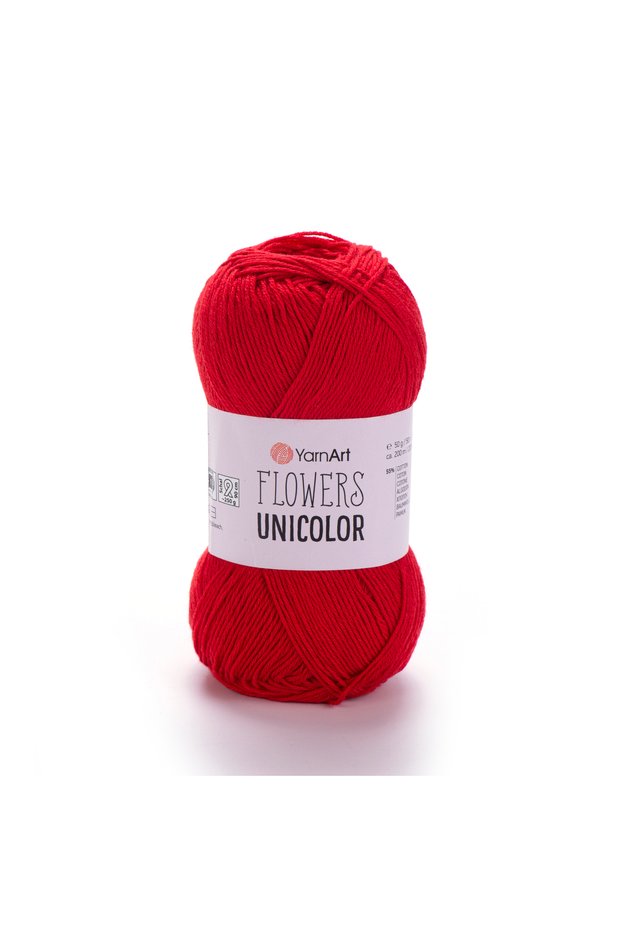 Flowers Unicolor - Hand Knitting Thread Red-738